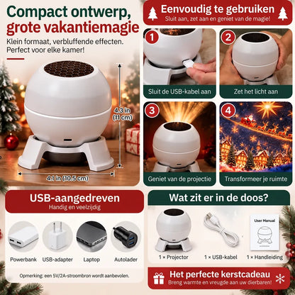 SCNDR® 360° Holografische Sterrenhemel Projector
